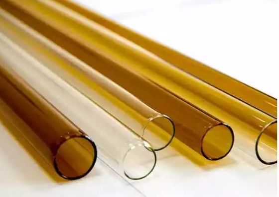Claro y diámetro grande de la ronda de la tubería de Amber No Hole Borosilicate Glass