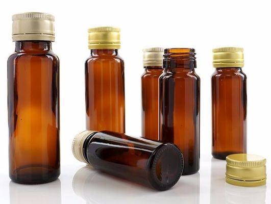 Botella líquida oral 20ml Amber Pet farmacéutica del tapón de goma