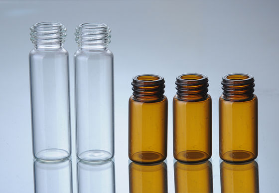 Pequeños frascos del cuello del tornillo de los frascos de cristal claros de Ámbar Farmacéutico 30ml con el casquillo plástico