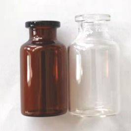 Vidrio vacío Vial With Rubber Stopper de los frascos de cristal de la colección 25ml del polvo