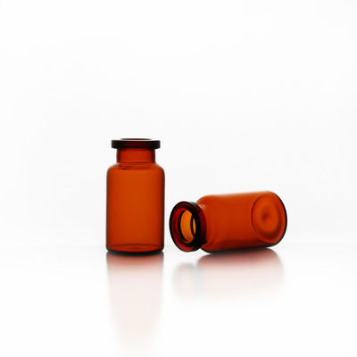 Amber Glass Vials Customized Logo que empaqueta en la caja MOQ del cartón 1000 pedazos