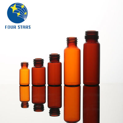 Pequeños frascos del cuello del tornillo de los frascos de cristal claros de Ámbar Farmacéutico 30ml con el casquillo plástico