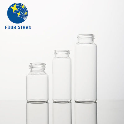 Pequeños frascos del cuello del tornillo de los frascos de cristal claros de Ámbar Farmacéutico 30ml con el casquillo plástico