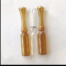 Frasco de cristal cuello curvado botella líquida de la medicina de la ampolla de 2 ml