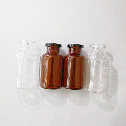 Frascos de cristal 10ml de la inyección médica con los casquillos