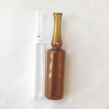 Ámbar Vacío Vidrio Bombillas transparente 10ml para la inyección